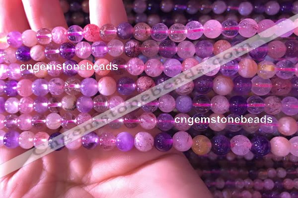 CMQ433 15.5 inches 7mm round mixed quartz beads wholesale