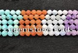 CMQ463 15.5 inches 10mm faceted nuggets mixed quartz beads