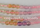 CMQ51 15.5 inches 6mm faceted round multicolor quartz beads