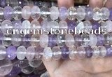 CMQ520 15.5 inches 8*12mm faceted rondelle colorfull quartz beads