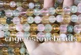 CMQ532 15.5 inches 10mm faceted round colorfull quartz beads