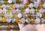 CMQ533 15.5 inches 12mm faceted round colorfull quartz beads