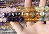 CMQ545 15.5 inches 10mm faceted round colorfull quartz beads