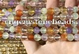 CMQ550 15.5 inches 8mm faceted round colorfull quartz beads