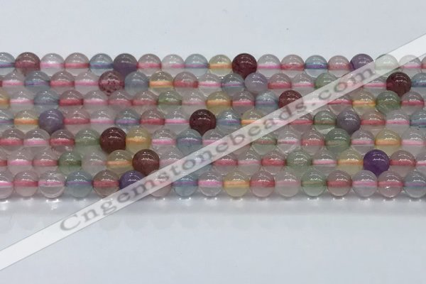 CMQ570 15.5 inches 6mm round mixed quartz beads wholesale