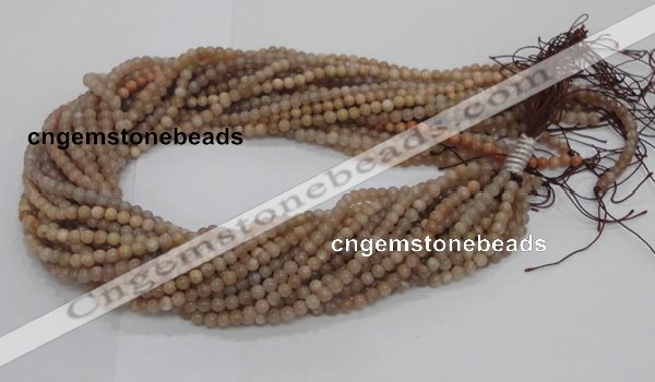 CMS01 15.5 inches 4mm round moonstone gemstone beads wholesale