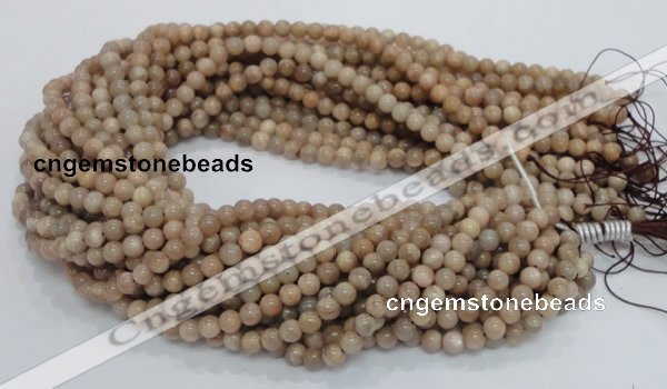 CMS02 15.5 inches 6mm round moonstone gemstone beads wholesale