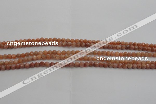 CMS1010 15.5 inches 4mm faceted round AA grade moonstone beads