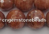 CMS1018 15.5 inches 18mm faceted round AA grade moonstone beads