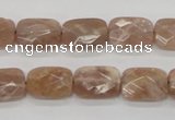 CMS103 15.5 inches 10*14mm faceted rectangle moonstone gemstone beads