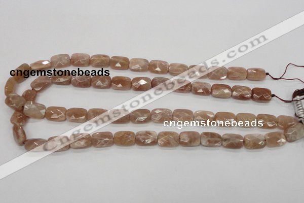 CMS103 15.5 inches 10*14mm faceted rectangle moonstone gemstone beads