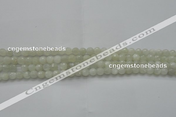 CMS1041 15.5 inches 6mm faceted round A grade white moonstone beads