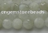 CMS1042 15.5 inches 8mm faceted round A grade white moonstone beads