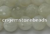 CMS1044 15.5 inches 12mm faceted round A grade white moonstone beads