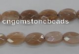 CMS107 15.5 inches 8*12mm faceted oval moonstone gemstone beads