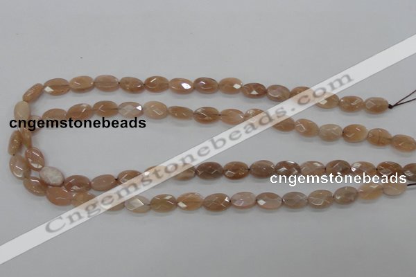 CMS107 15.5 inches 8*12mm faceted oval moonstone gemstone beads