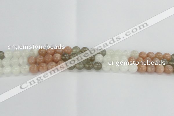 CMS1082 15.5 inches 8mm round mixed moonstone beads wholesale