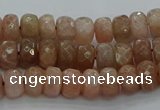 CMS1091 15.5 inches 5*8mm faceted rondelle moonstone beads