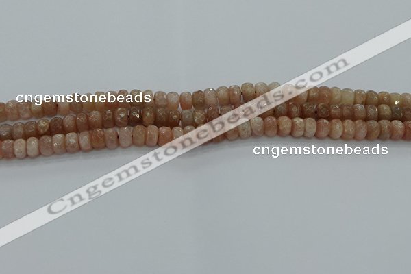 CMS1091 15.5 inches 5*8mm faceted rondelle moonstone beads