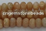 CMS1092 15.5 inches 6*10mm faceted rondelle moonstone beads