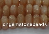 CMS1093 15.5 inches 7*12mm faceted rondelle moonstone beads