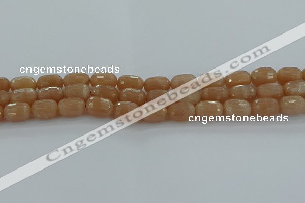 CMS1099 15.5 inches 10*14mm faceted rice moonstone gemstone beads