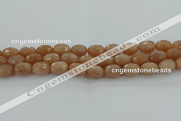 CMS1100 15.5 inches 12*16mm faceted rice moonstone gemstone beads