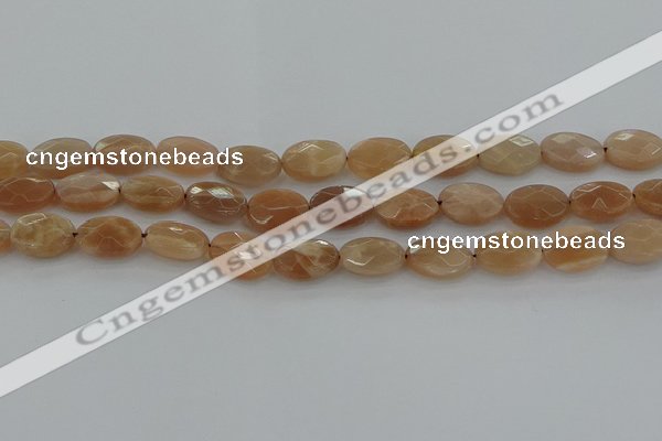 CMS1105 15.5 inches 10*14mm faceted oval moonstone gemstone beads