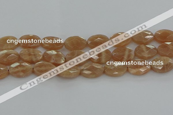 CMS1108 15.5 inches 15*20mm faceted oval moonstone gemstone beads