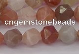 CMS1138 15.5 inches 10mm faceted nuggets rainbow moonstone beads