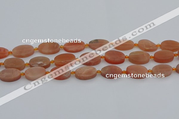 CMS1150 15.5 inches 12*20mm oval moonstone gemstone beads