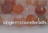 CMS1167 15.5 inches 8mm faceted round rainbow moonstone beads