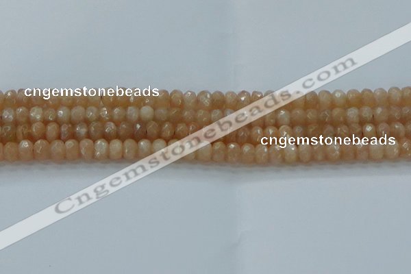 CMS1170 15.5 inches 4*6mm faceted rondelle moonstone beads