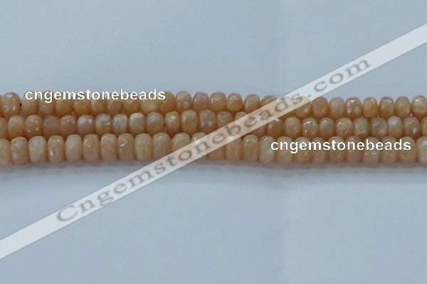 CMS1171 15.5 inches 5*8mm faceted rondelle moonstone beads