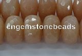 CMS1174 15.5 inches 8*14mm faceted rondelle moonstone beads