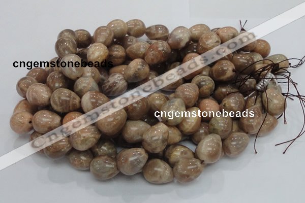 CMS12 15.5 inches 16*20mm teardrop moonstone gemstone beads wholesale