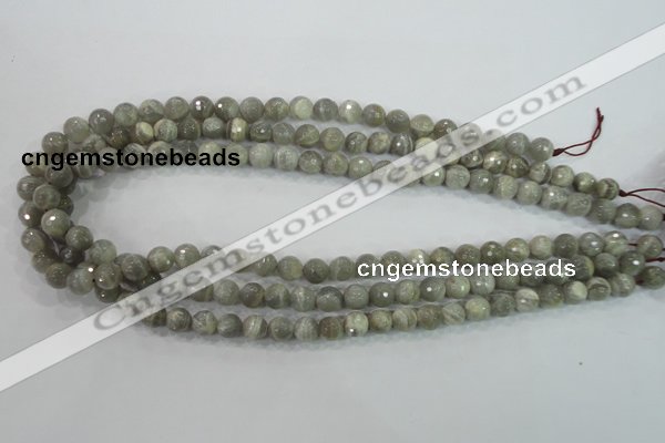 CMS123 15.5 inches 8mm faceted round moonstone gemstone beads