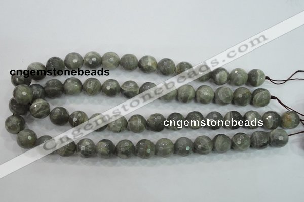 CMS126 15.5 inches 14mm faceted round moonstone gemstone beads