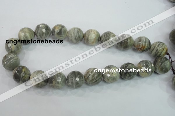 CMS127 15.5 inches 20mm faceted round moonstone gemstone beads