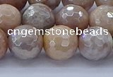 CMS1304 15.5 inches 12mm faceted round AB-color moonstone beads