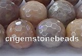 CMS1306 15.5 inches 16mm faceted round AB-color moonstone beads