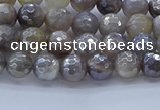 CMS1310 15.5 inches 4mm faceted round AB-color grey moonstone beads