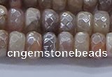 CMS1322 15.5 inches 5*8mm faceted rondelle AB-color moonstone beads