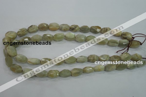 CMS133 15.5 inches 10*16mm faceted nugget moonstone gemstone beads