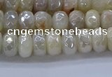 CMS1341 15.5 inches 4*6mm faceted rondelle AB-color white moonstone beads