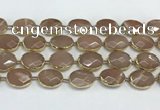 CMS1346 7.5 inches 15*20mm faceted oval moonstone beads