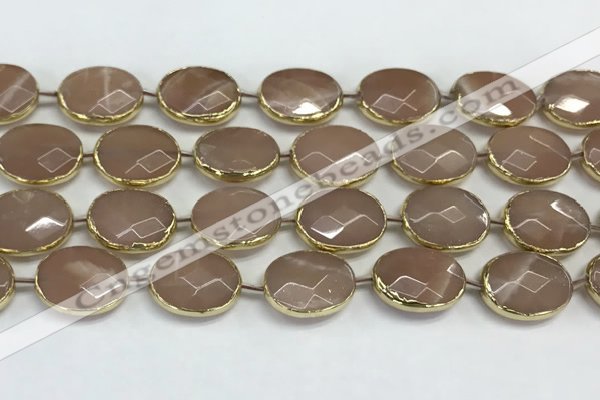 CMS1346 7.5 inches 15*20mm faceted oval moonstone beads