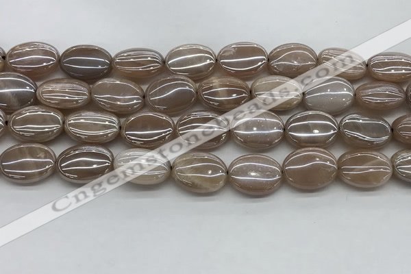 CMS1350 15.5 inches 12*16mm oval AB-color moonstone beads