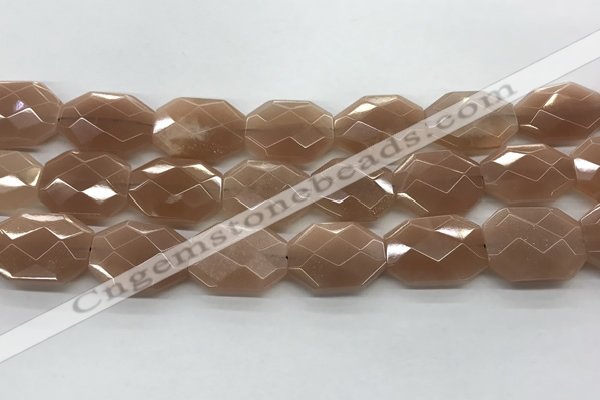 CMS1355 18*24mm - 20*25mm faceted octagonal moonstone beads