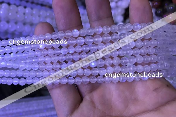 CMS1408 15.5 inches 4mm round white moonstone beads wholesale